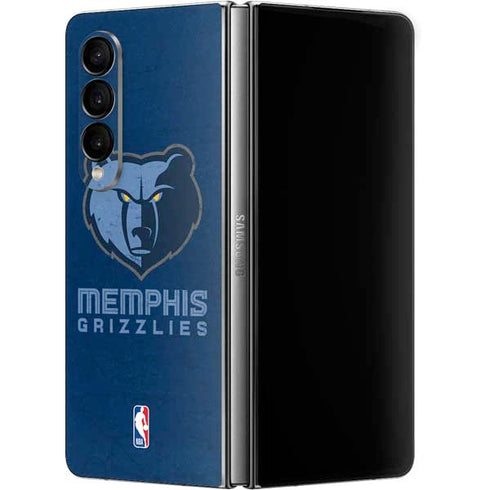 NBA Memphis Grizzlies Distressed Galaxy Z Fold4 5G Skin